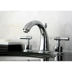 Kingston Brass 8-Inch Widespread Bathroom Faucet with Brass Pop-Up