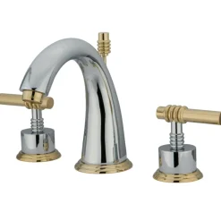 Kingston Brass 8-Inch Widespread Bathroom Faucet with Brass Pop-Up