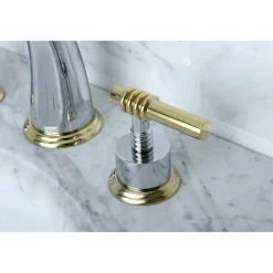 Kingston Brass 8-Inch Widespread Bathroom Faucet with Brass Pop-Up