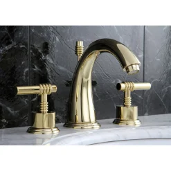Kingston Brass 8-Inch Widespread Bathroom Faucet with Brass Pop-Up