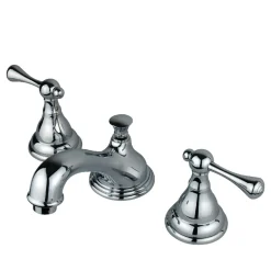 Kingston Brass 8-Inch Widespread Three-Hole Bathroom Faucet with Brass Pop-Up