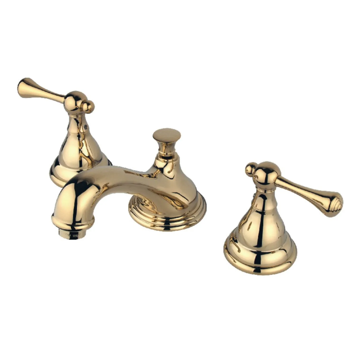 Kingston Brass 8-Inch Widespread Three-Hole Bathroom Faucet with Brass Pop-Up