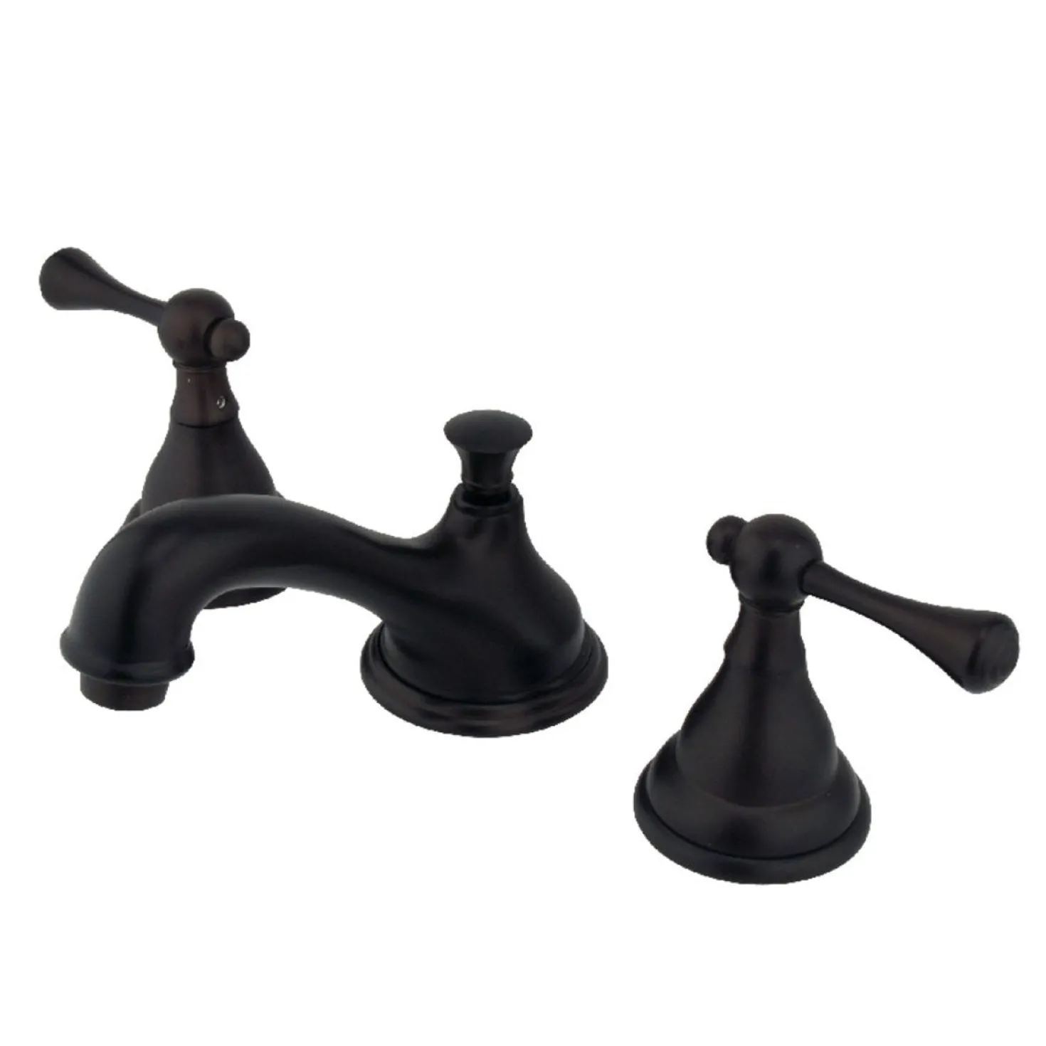 Kingston Brass 8-Inch Widespread Three-Hole Bathroom Faucet with Brass Pop-Up