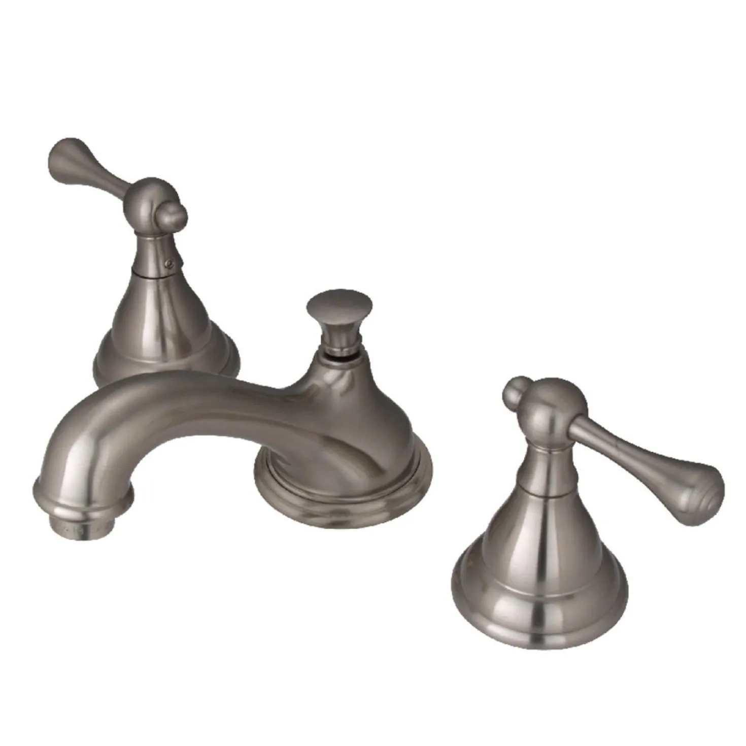 Kingston Brass 8-Inch Widespread Three-Hole Bathroom Faucet with Brass Pop-Up
