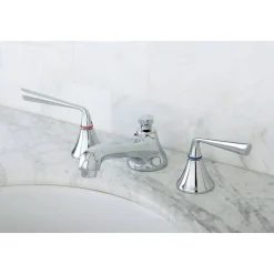 Kingston Brass 8-Inch Widespread 3-Hole Bathroom Faucet with Brass Pop-Up