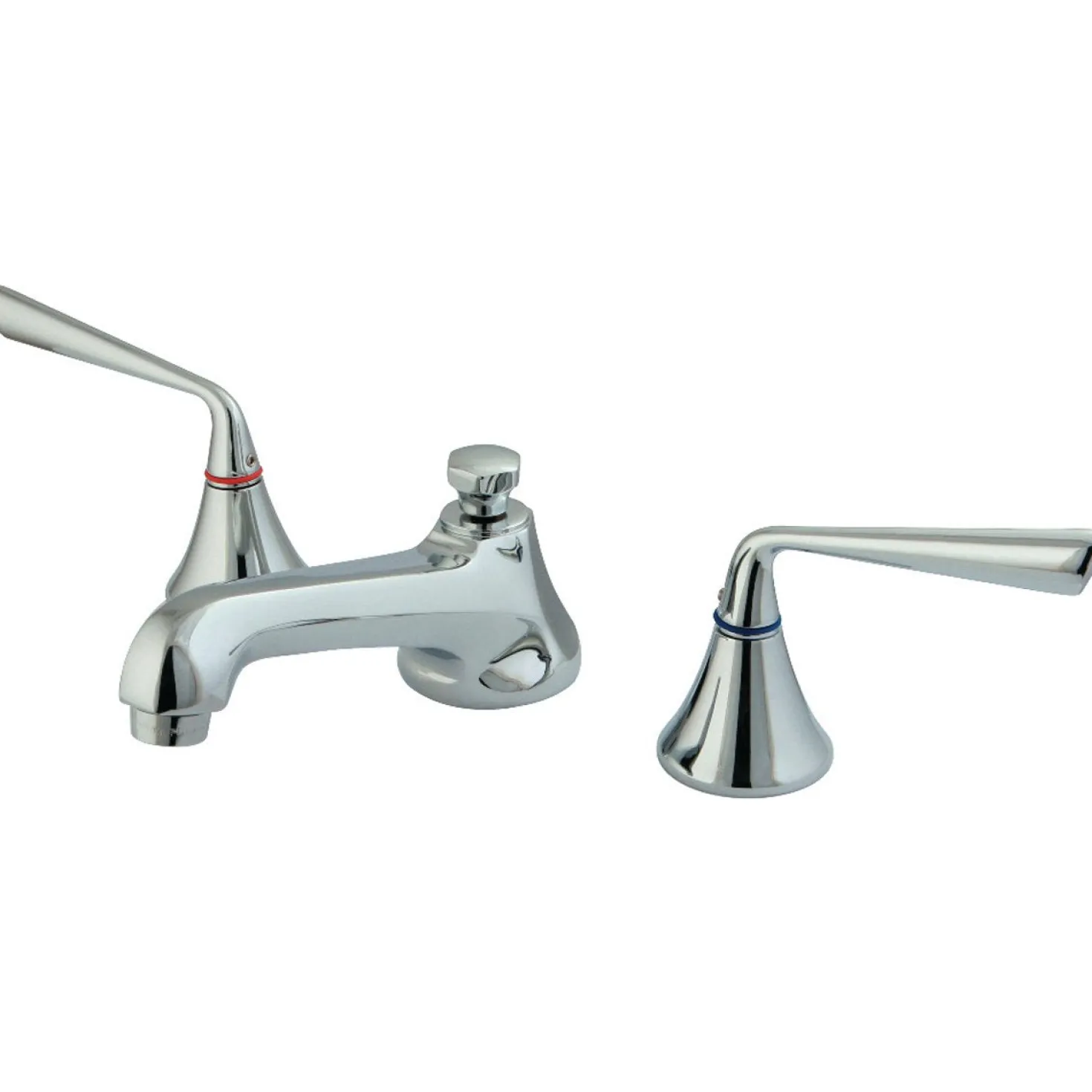 Kingston Brass 8-Inch Widespread 3-Hole Bathroom Faucet with Brass Pop-Up