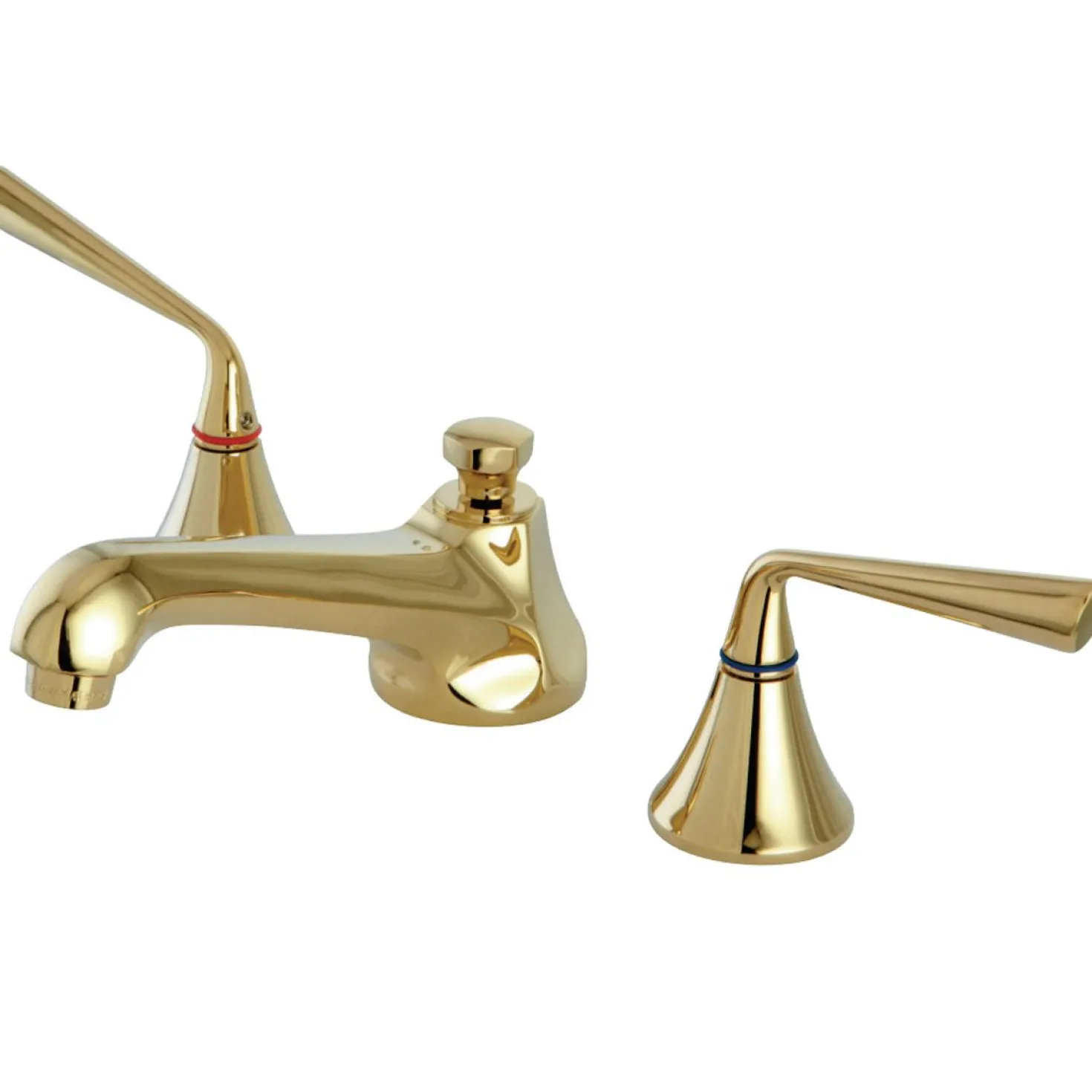 Kingston Brass 8-Inch Widespread 3-Hole Bathroom Faucet with Brass Pop-Up