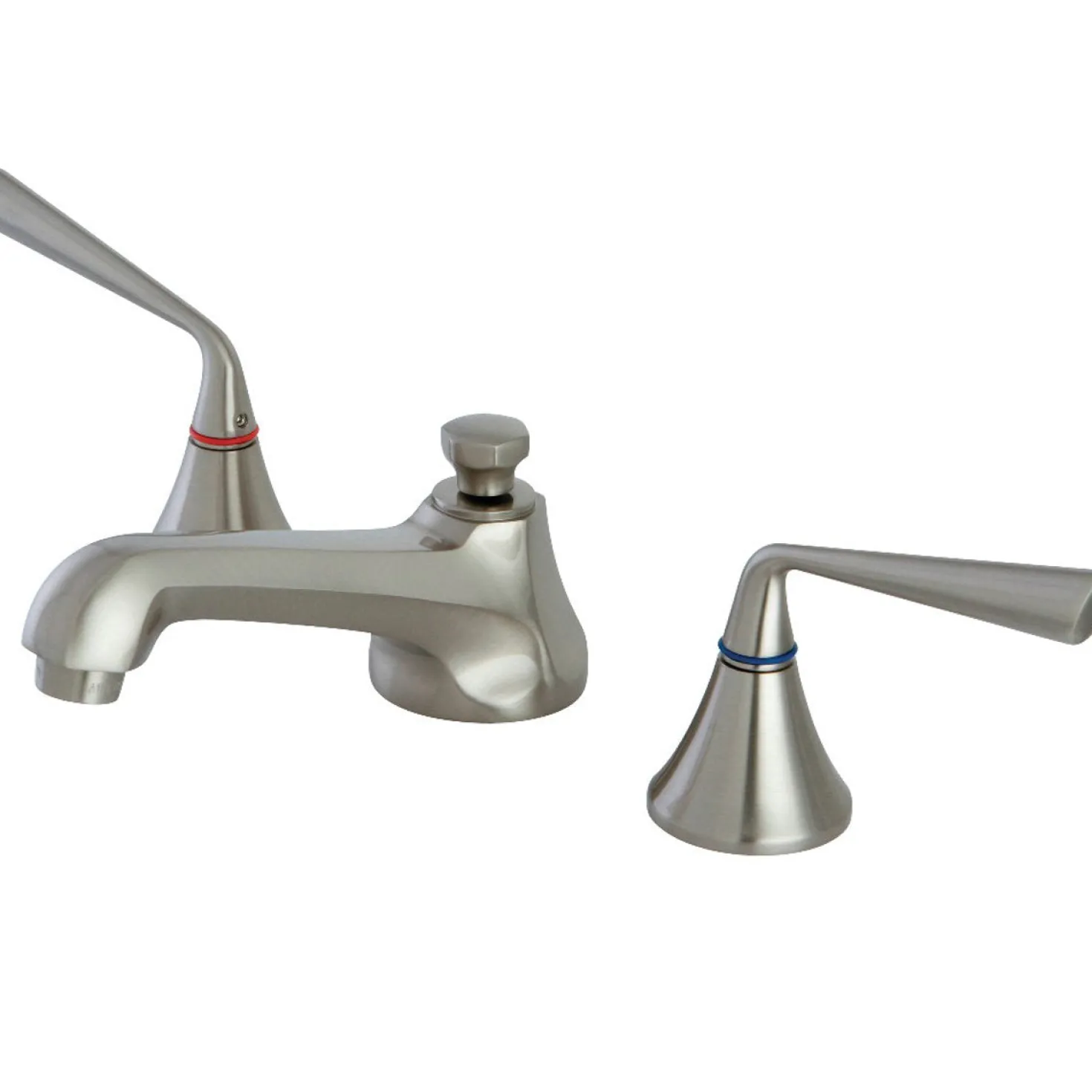 Kingston Brass 8-Inch Widespread 3-Hole Bathroom Faucet with Brass Pop-Up