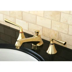 Kingston Brass 8-Inch Widespread 3-Hole Bathroom Faucet with Brass Pop-Up