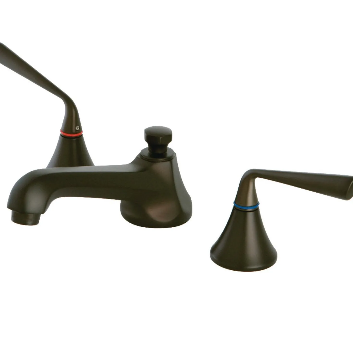 Kingston Brass 8-Inch Widespread 3-Hole Bathroom Faucet with Brass Pop-Up