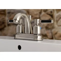 Kingston Brass Kaiser Deck Mount 4-Inch Centerset Bathroom Faucet