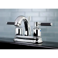 Kingston Brass Kaiser Deck Mount 4-Inch Centerset Bathroom Faucet