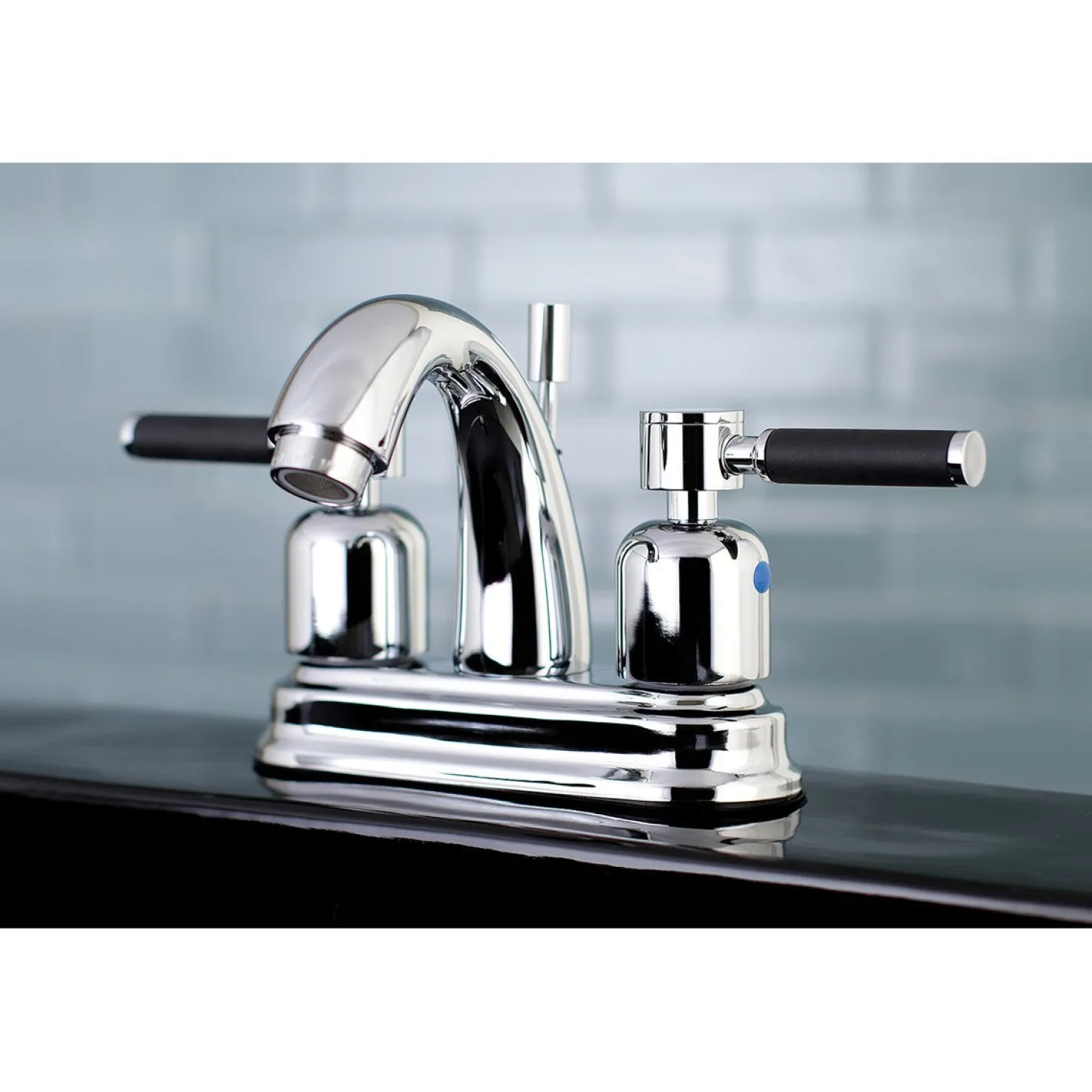 Kingston Brass Kaiser Deck Mount 4-Inch Centerset Bathroom Faucet