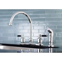 Kingston Brass Kaiser 4-Hole Centerset Kitchen Faucet