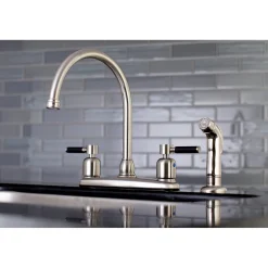 Kingston Brass Kaiser 4-Hole Centerset Kitchen Faucet
