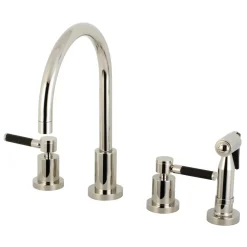 Kingston Brass Kaiser 8-Inch Widespread Kitchen Faucet with Brass Sprayer