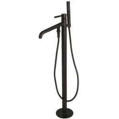 Kingston Brass Kaiser Single Hole Single Handle Freestanding Tub Faucet with Hand Shower