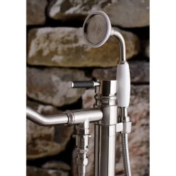 Kingston Brass Kaiser Single Handle Single Hole Freestanding Tub Faucet with Hand Shower