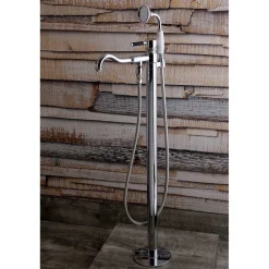 Kingston Brass Kaiser Single Handle Single Hole Freestanding Tub Faucet with Hand Shower