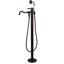 Kingston Brass Kaiser Single Handle Single Hole Freestanding Tub Faucet with Hand Shower