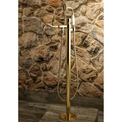 Kingston Brass Kaiser Single Handle Single Hole Freestanding Tub Faucet with Hand Shower