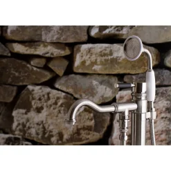 Kingston Brass Kaiser Single Handle Single Hole Freestanding Tub Faucet with Hand Shower