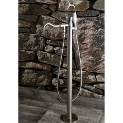 Kingston Brass Kaiser Single Handle Single Hole Freestanding Tub Faucet with Hand Shower