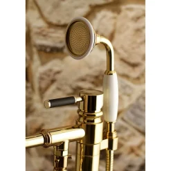 Kingston Brass Kaiser Single Handle Single Hole Freestanding Tub Faucet with Hand Shower
