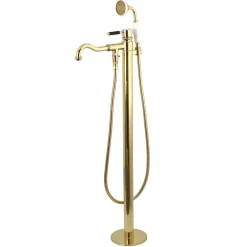 Kingston Brass Kaiser Single Handle Single Hole Freestanding Tub Faucet with Hand Shower