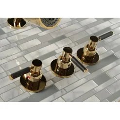 Kingston Brass Kaiser Three-Handle Tub and Shower Faucet