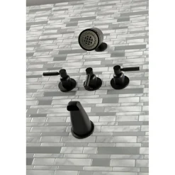Kingston Brass Kaiser Three-Handle Tub and Shower Faucet
