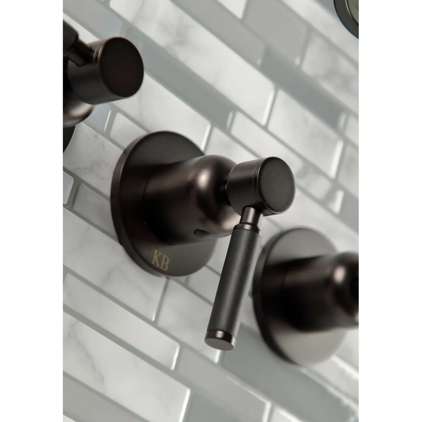 Kingston Brass Kaiser Three-Handle Tub and Shower Faucet