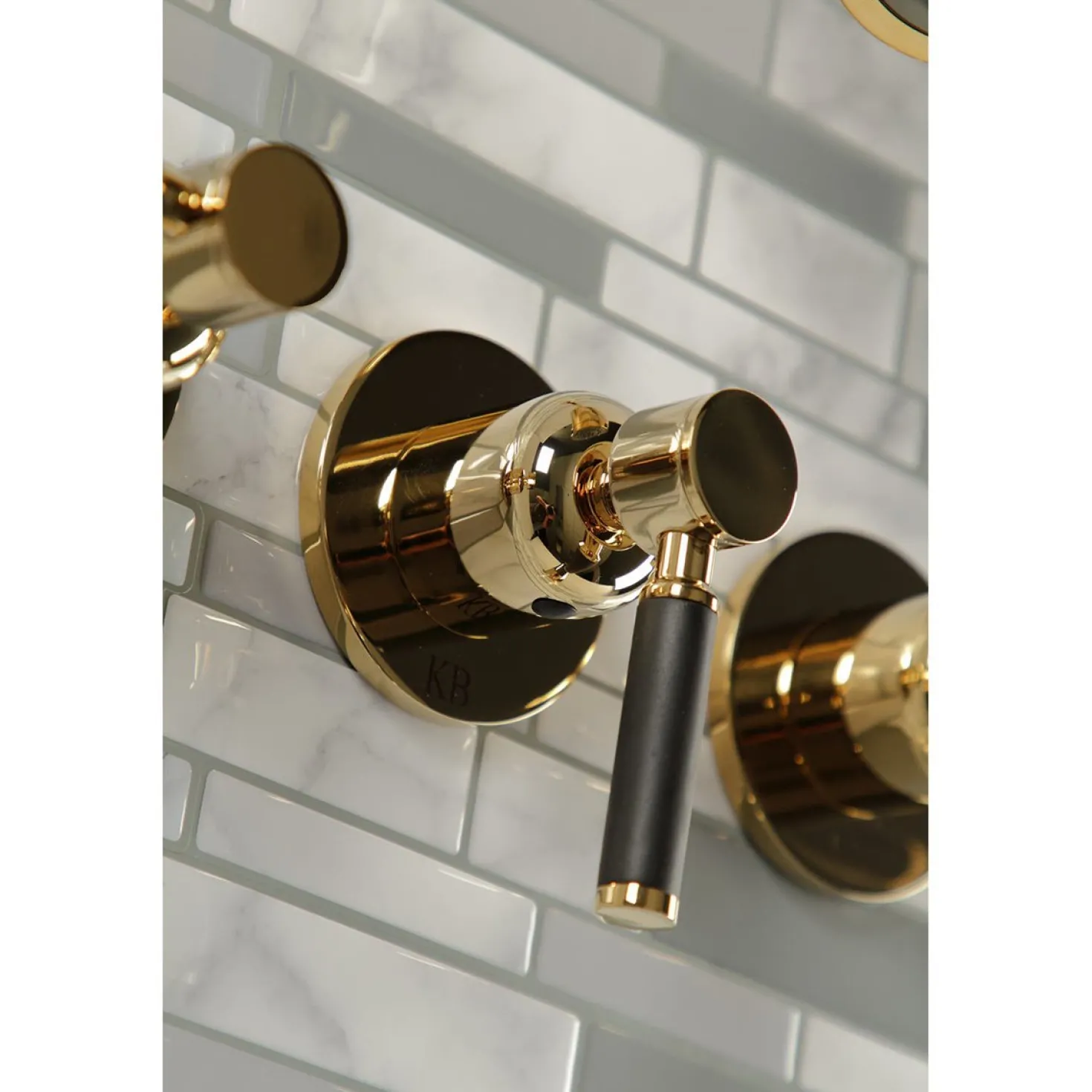 Kingston Brass Kaiser Three-Handle Tub and Shower Faucet