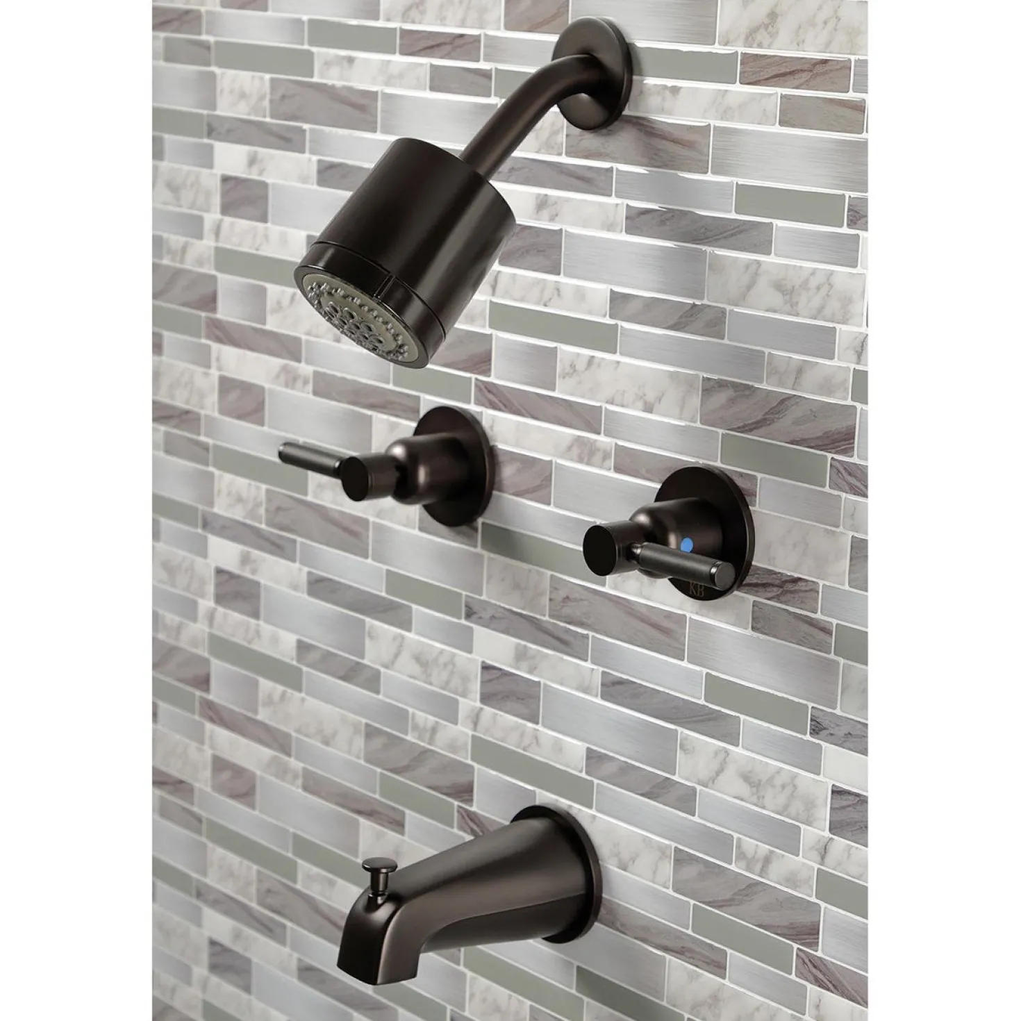 Kingston Brass Kaiser Two-Handle Tub and Shower Faucet