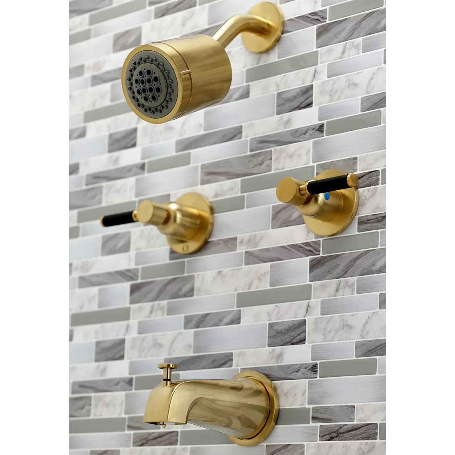 Kingston Brass Kaiser Two-Handle Tub and Shower Faucet
