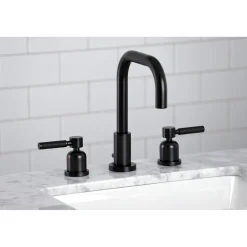 Kingston Brass Kaiser Widespread Bathroom Faucet with Brass Pop-Up