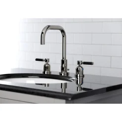 Kingston Brass Kaiser Widespread Bathroom Faucet with Brass Pop-Up