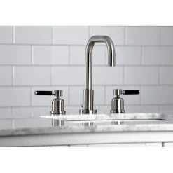 Kingston Brass Kaiser Widespread Bathroom Faucet with Brass Pop-Up
