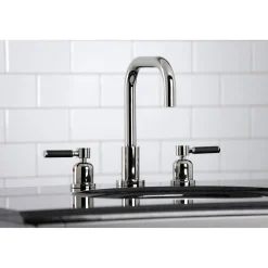 Kingston Brass Kaiser Widespread Bathroom Faucet with Brass Pop-Up