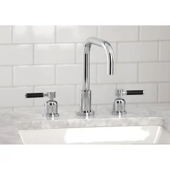 Kingston Brass Kaiser Widespread Bathroom Faucet with Brass Pop-Up