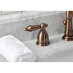 Kingston Brass KB197ALAC 8 in. Widespread Bathroom Faucet, Antique Copper