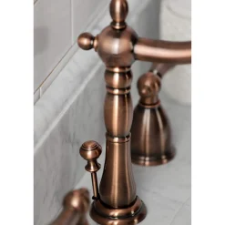 Kingston Brass KB197ALAC 8 in. Widespread Bathroom Faucet, Antique Copper