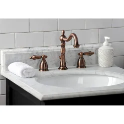 Kingston Brass KB197ALAC 8 in. Widespread Bathroom Faucet, Antique Copper