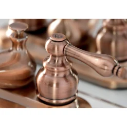 Kingston Brass KB606AL Restoration 4 in. Centerset Bathroom Faucet, Antique Copper