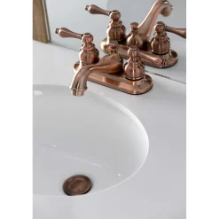 Kingston Brass KB606AL Restoration 4 in. Centerset Bathroom Faucet, Antique Copper