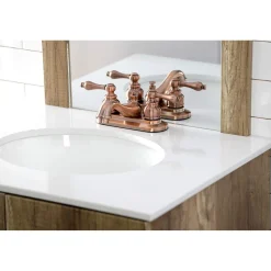 Kingston Brass KB606AL Restoration 4 in. Centerset Bathroom Faucet, Antique Copper