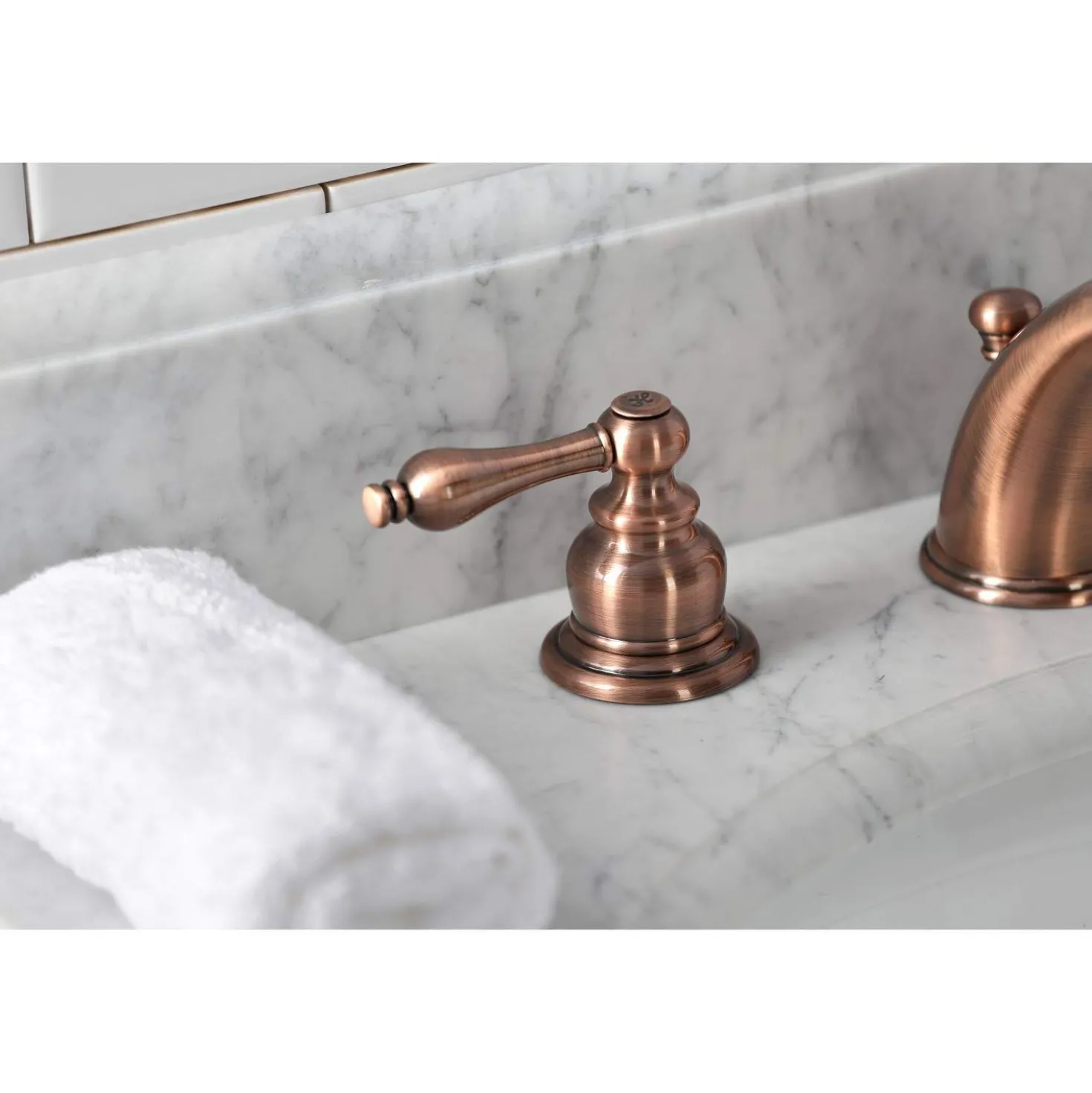 Kingston Brass KB976AL Victorian Widespread Bathroom Faucet, Antique Copper