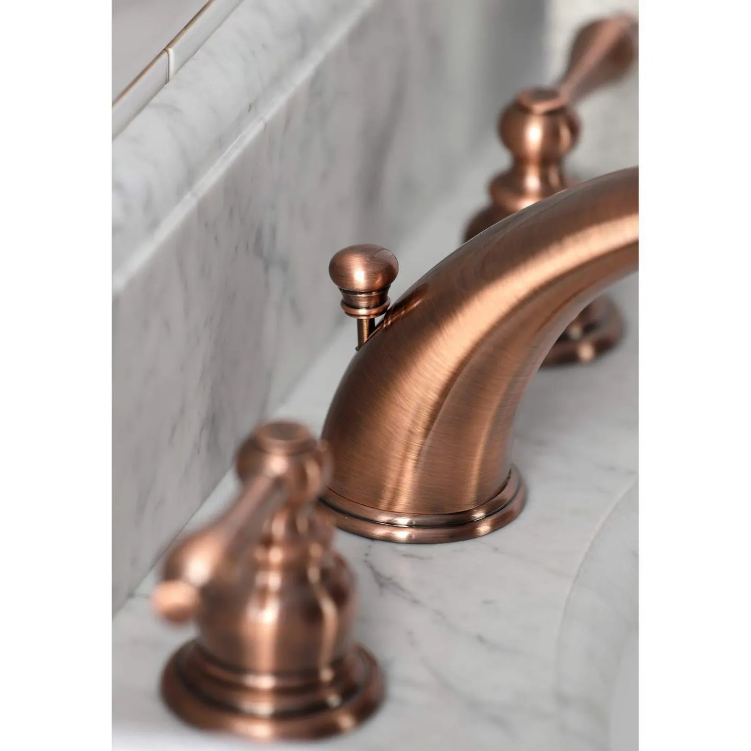 Kingston Brass KB976AL Victorian Widespread Bathroom Faucet, Antique Copper