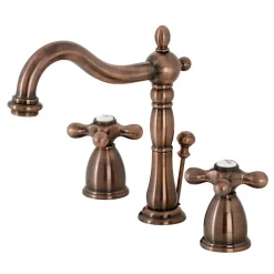 Kingston Brass KB197AXAC 8 in. Widespread Bathroom Faucet, Antique Copper