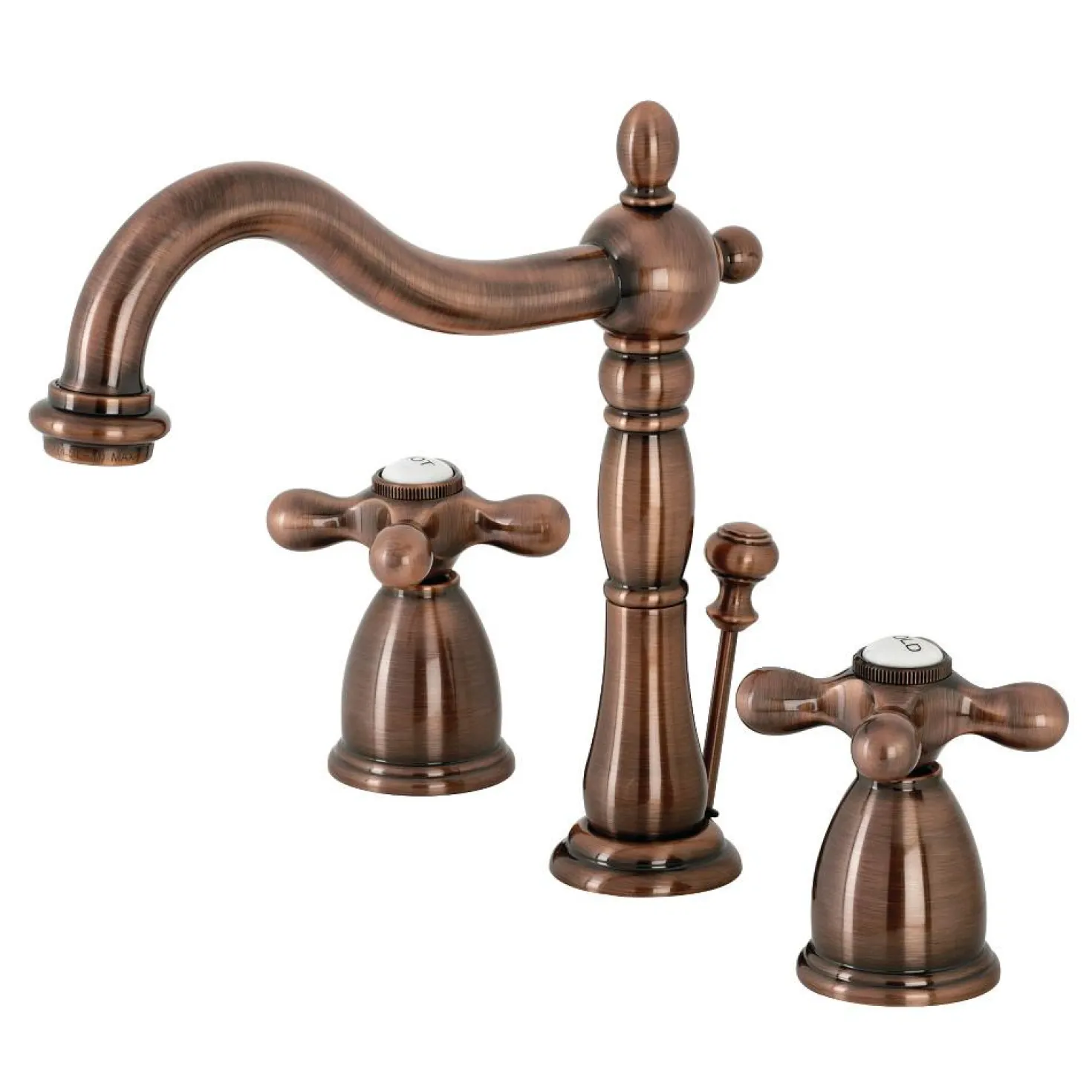 Kingston Brass KB197AXAC 8 in. Widespread Bathroom Faucet, Antique Copper